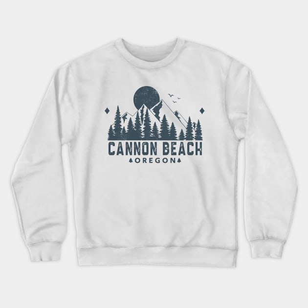 Cannon Beach Oregon Mountain Sight Crewneck Sweatshirt by HomeSpirit